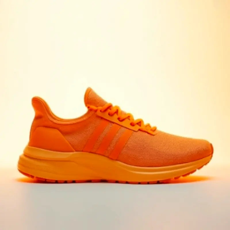 Orange sneaker on a gradient background